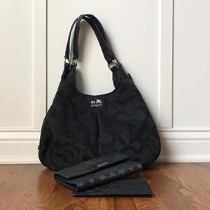 Coach bag with matching wallet